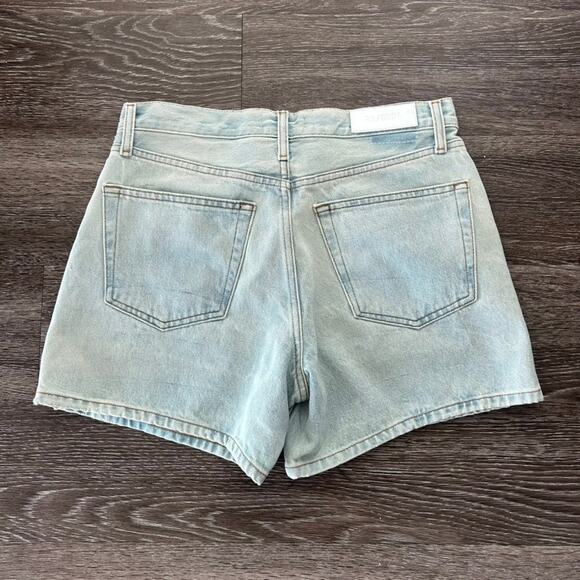 RE/DONE Mid Rise Boy Short Denim Cutoff Shorts Ranch Water Faded Wash Sz 26 EUC - Picture 6 of 16